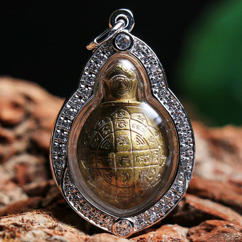 Vintage Thai Turtle Buddha Amulet Necklace – Copper Protection & Reiki Energy