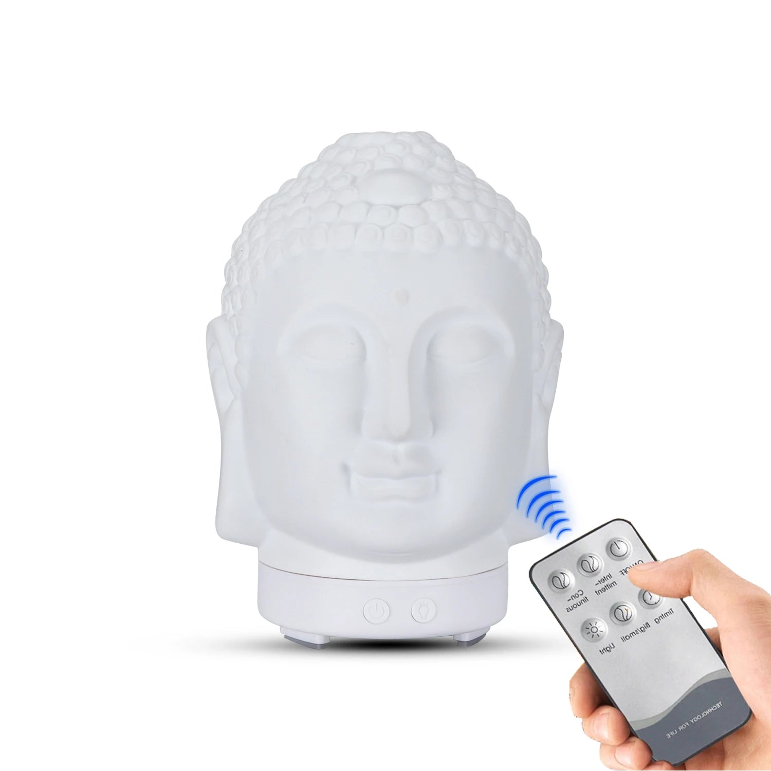 Buddha Head Essential Oil Diffuser – 100 ml Ultrasonic Aromatherapy Humidifier & Night Lamp