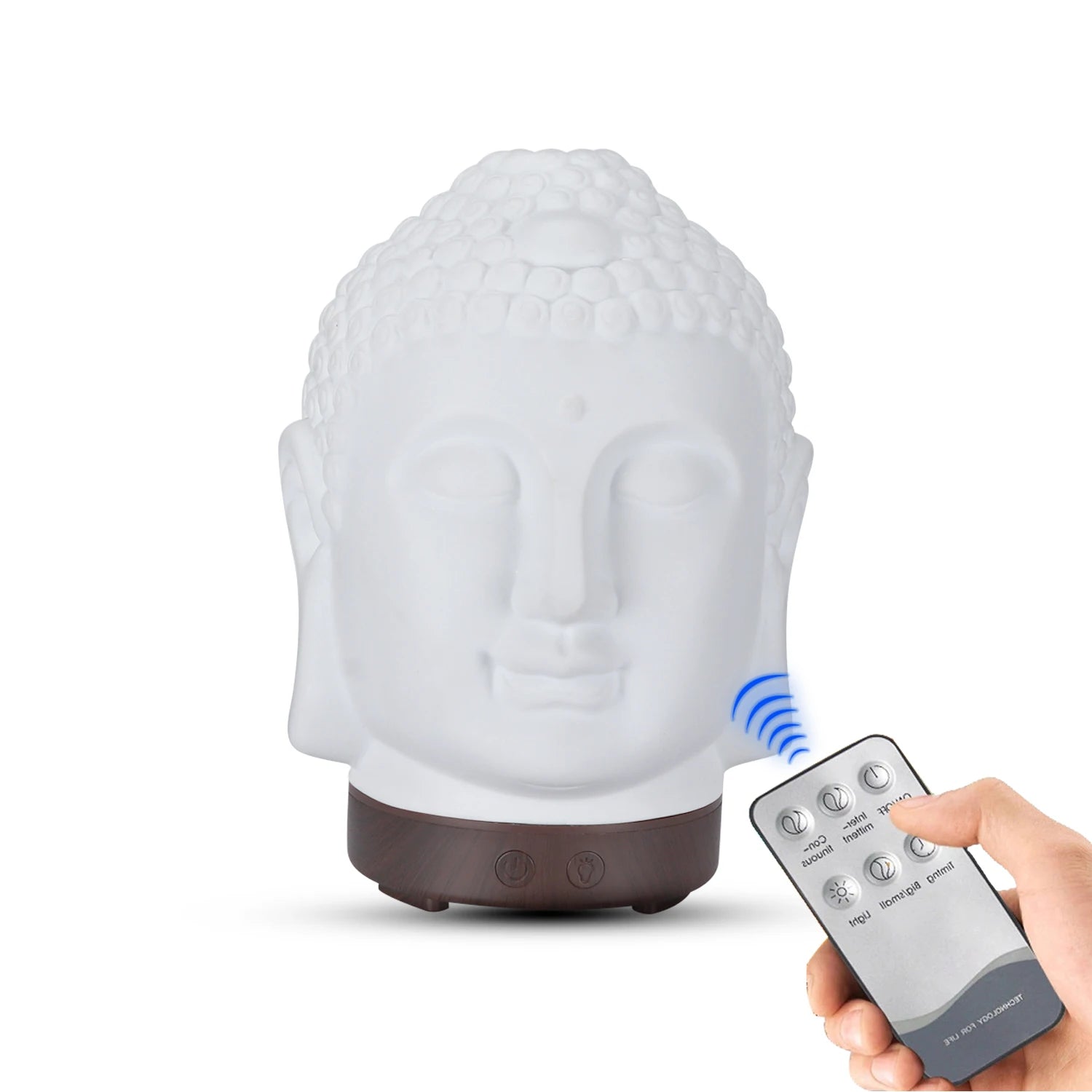 Buddha Head Essential Oil Diffuser – 100 ml Ultrasonic Aromatherapy Humidifier & Night Lamp