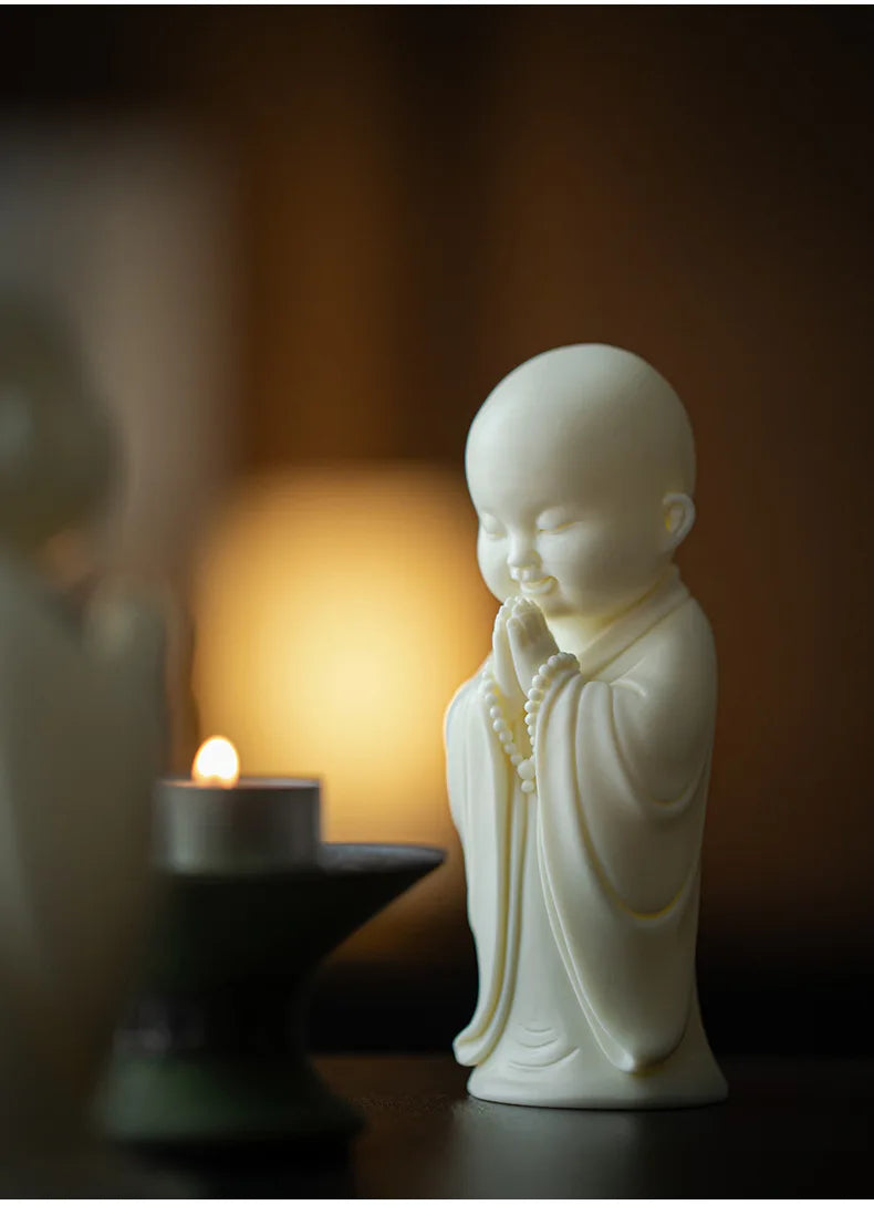 Ceramic little monk Decorative statues China Featured Ornaments luxurious Home, living room, office, car decoration accessories