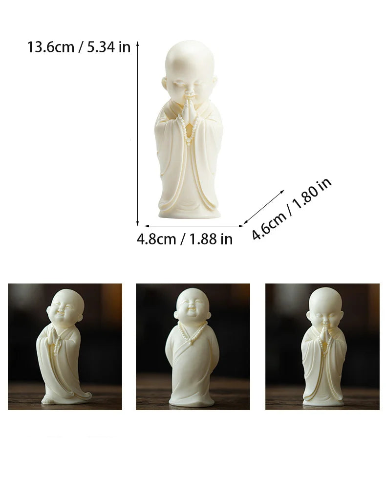 Ceramic little monk Decorative statues China Featured Ornaments luxurious Home, living room, office, car decoration accessories