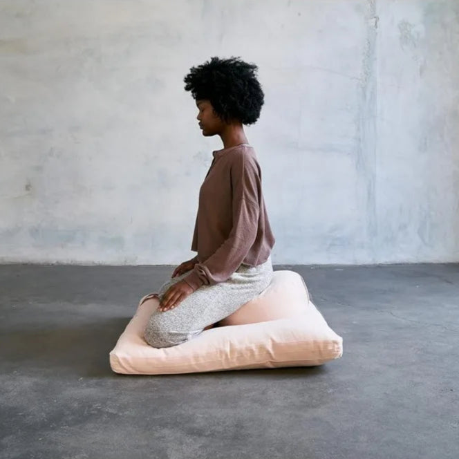 Organic Meditation Cushion Set – Zafu & Zabuton in Natural Vanilla
