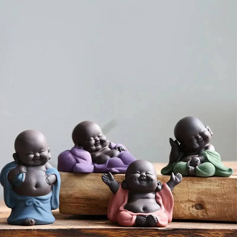 Handmade Small Monk Buddha Figurines