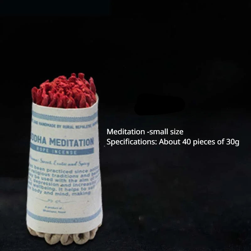 Natural Nepalese Handmade Rope Incense – Sandalwood, Grass, Frankincense & More