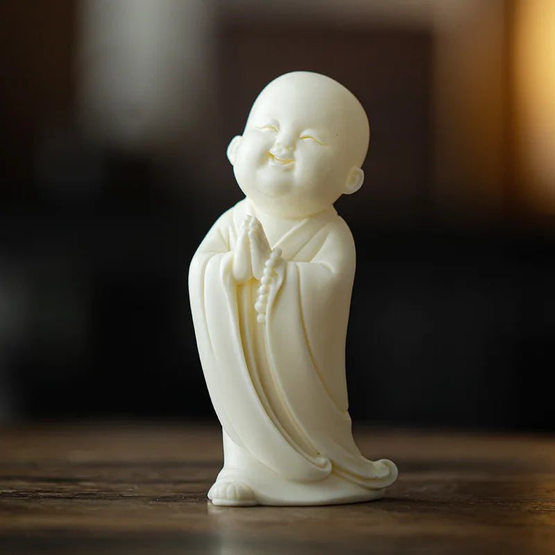 Ceramic little monk Decorative statues China Featured Ornaments luxurious Home, living room, office, car decoration accessories