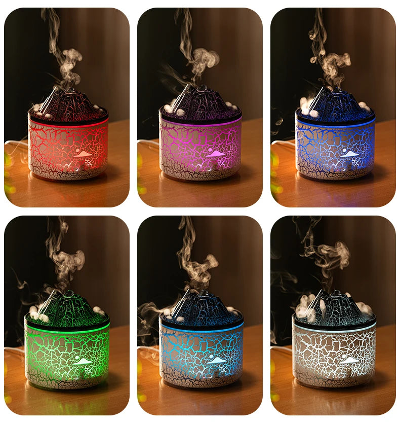 Volcanic Lava Aromatherapy Machine – Simulated Flame Humidifier & Zen Mood Light