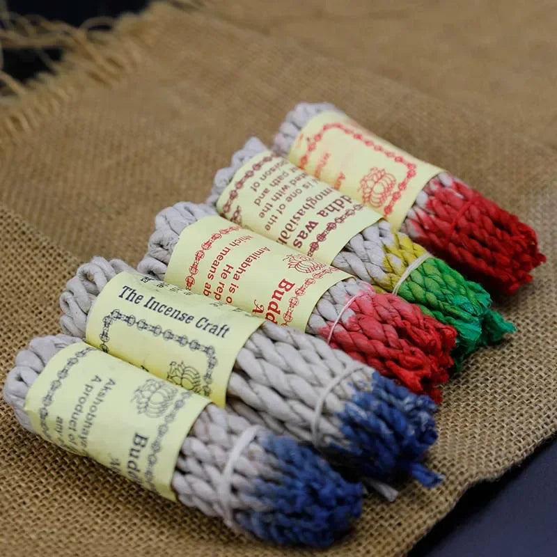 Natural Nepalese Handmade Rope Incense – Sandalwood, Grass, Frankincense & More