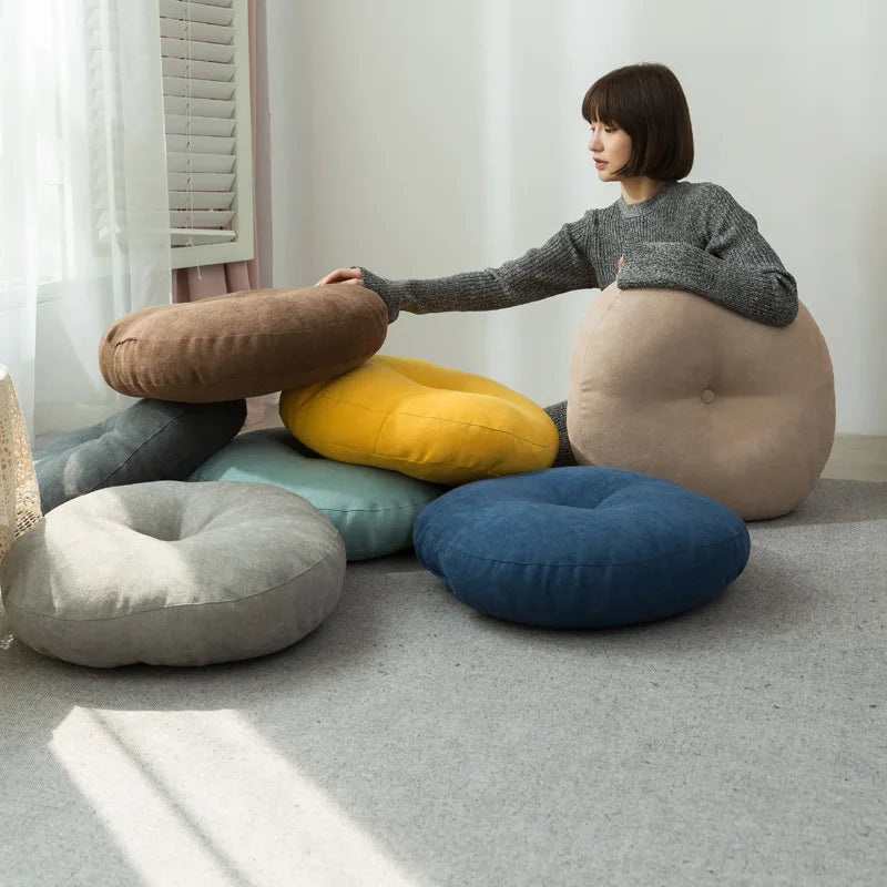 Oversized Round Meditation Floor Pillow – Tatami Style Seat Cushion for Yoga & Relaxation
