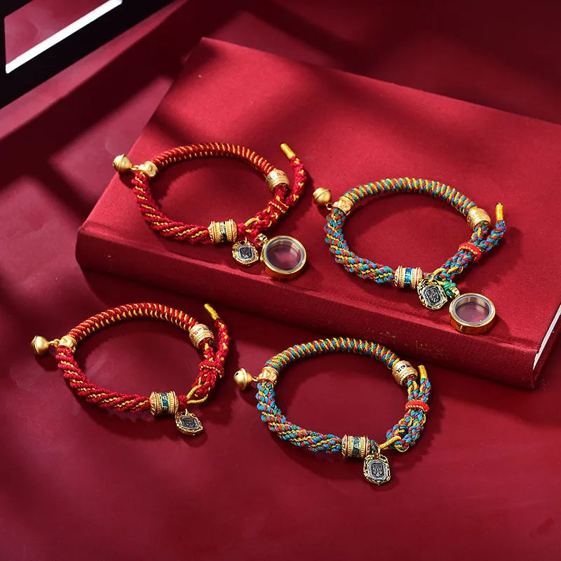 Tibetan Hand-Woven Harmony Bracelet – Corn Knot Gawu Rope with Optional Gift Box