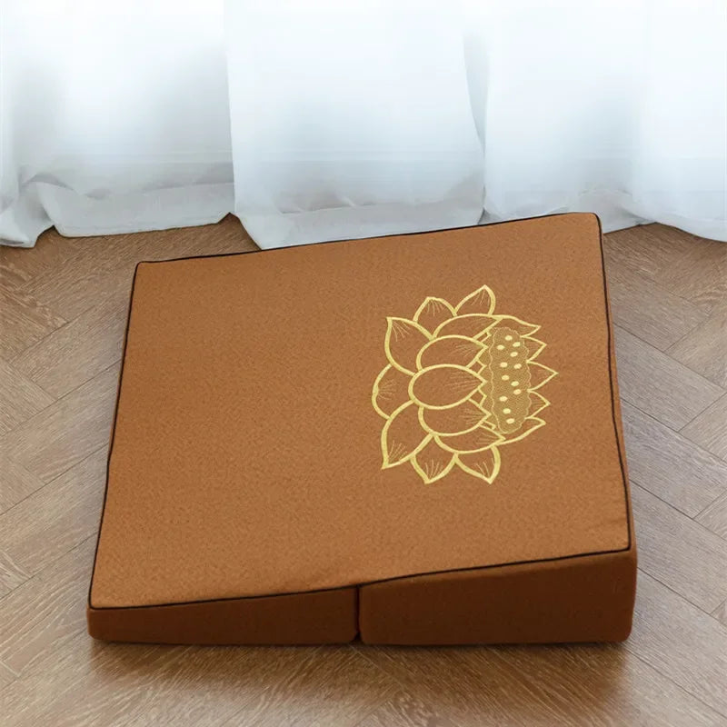 Handcrafted Portable Zabuton Meditation Cushion – Foldable Zen Floor Pad