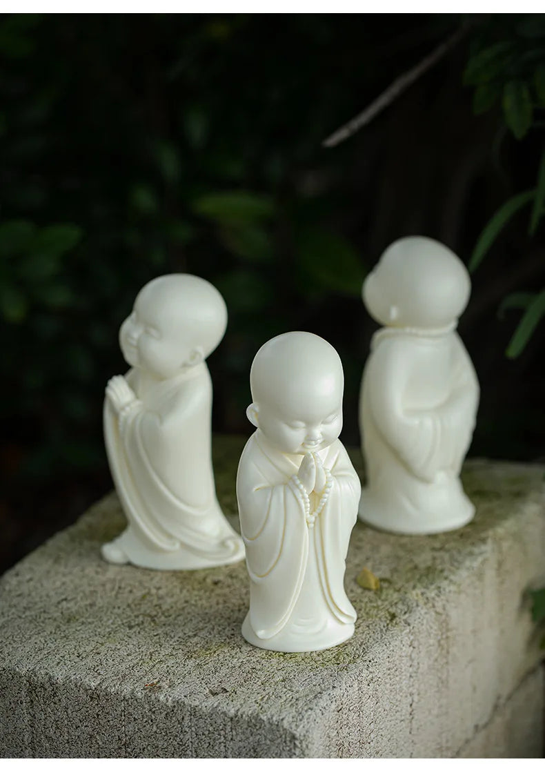 Ceramic little monk Decorative statues China Featured Ornaments luxurious Home, living room, office, car decoration accessories