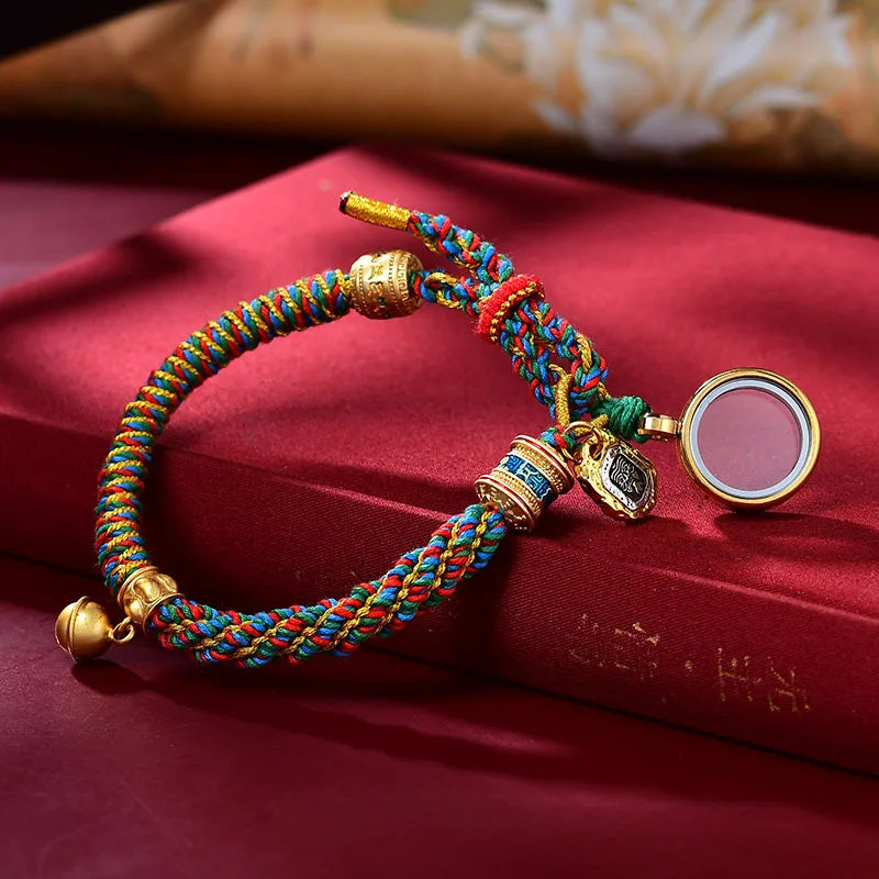 Tibetan Hand-Woven Harmony Bracelet – Corn Knot Gawu Rope with Optional Gift Box