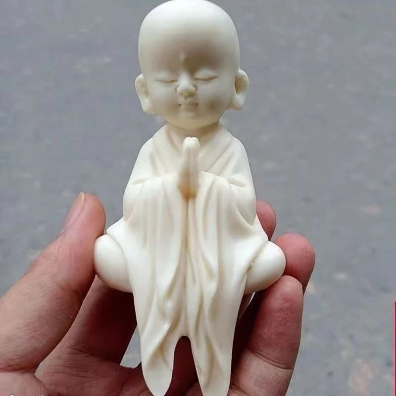 Zen Young Monk Decorative Figurines Buddhist Figure Sculpture Cute Home Room Office Garden Decoration Ornaments