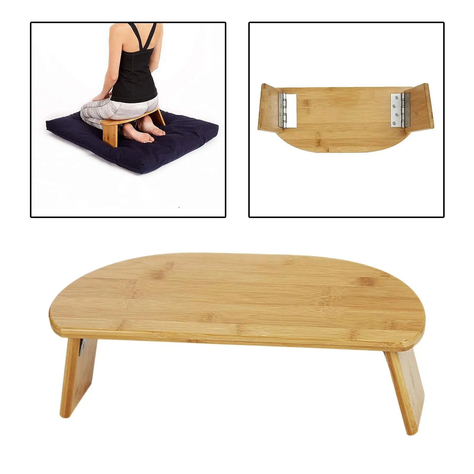 Foldable Wooden Meditation Bench – Ergonomic Kneeling Stool for Yoga, Prayer & Mindfulness