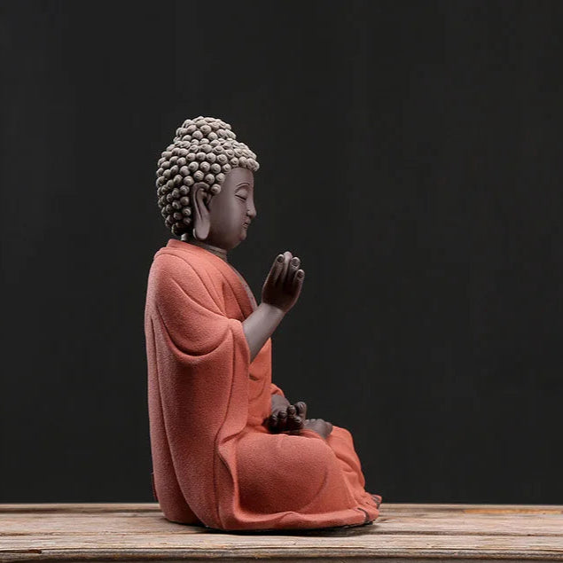 Sakyamuni Pure Clay Porcelain Buddha Statue – Handcrafted Zen Home Decor