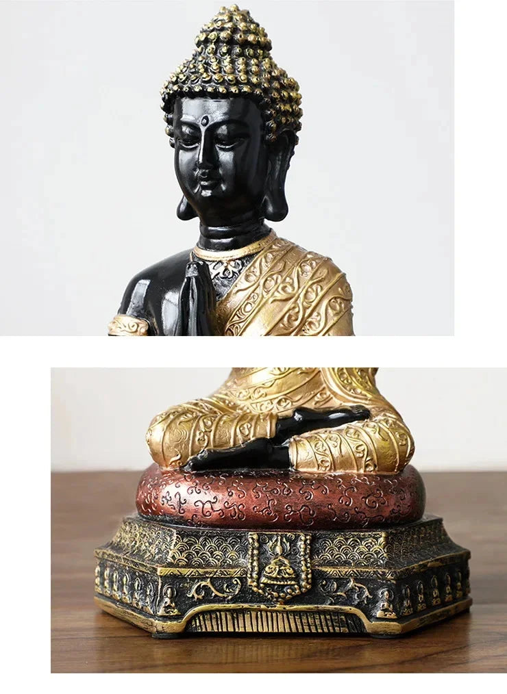 Southeast Asia Thai Style Buddha sculptures and figurines Buddhist figures Retro Home Office Table decoration and accessories