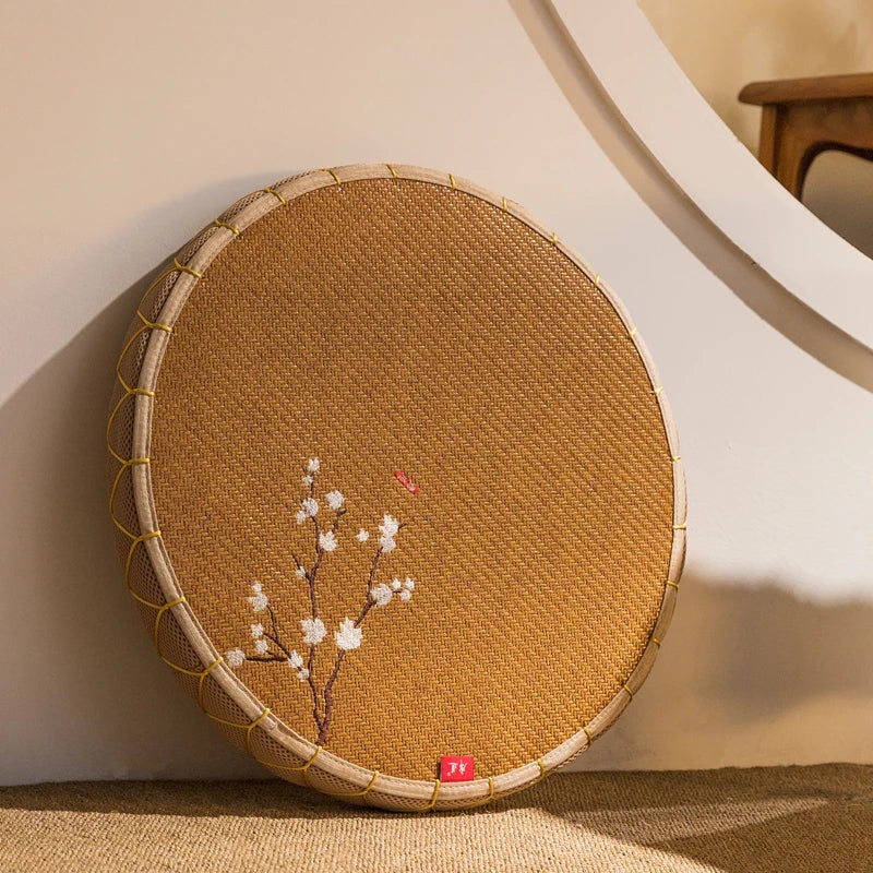 Japanese-Style Futon Meditation Cushion – Thick Round Tatami Floor Mat for Meditation, Tea Ceremony & Home Décor