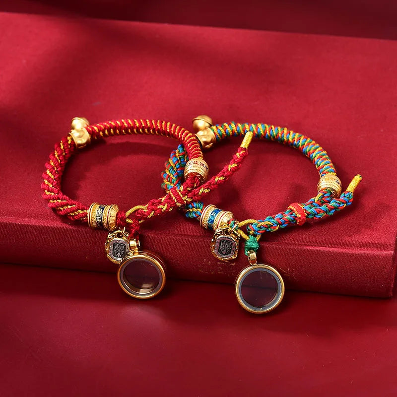 Tibetan Hand-Woven Harmony Bracelet – Corn Knot Gawu Rope with Optional Gift Box