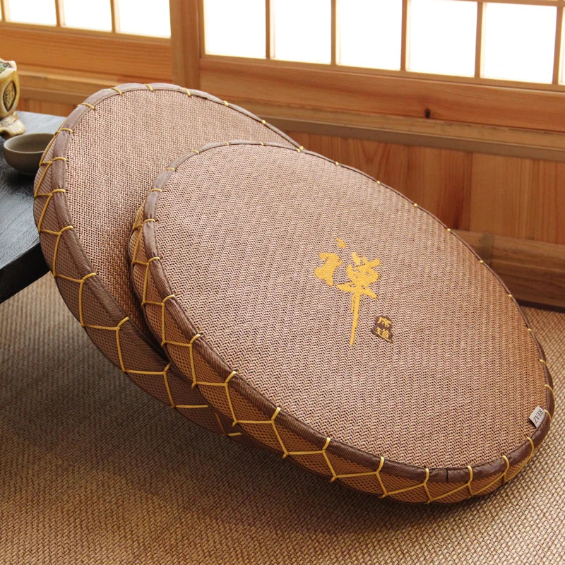 Japanese-Style Futon Meditation Cushion – Thick Round Tatami Floor Mat for Meditation, Tea Ceremony & Home Décor