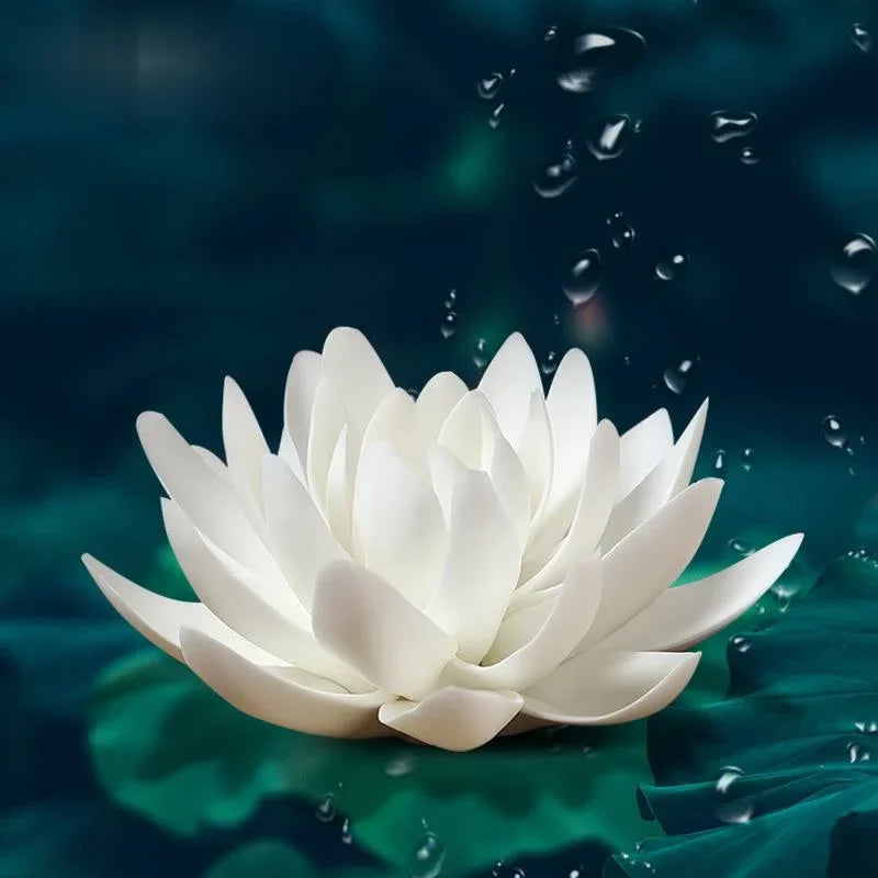 Ceramic White Lotus Incense Burner – Elegant Home & Meditation Décor