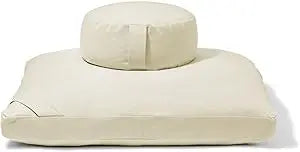 Organic Meditation Cushion Set – Zafu & Zabuton in Natural Vanilla
