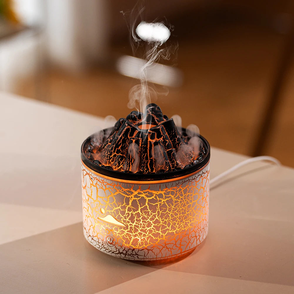 Volcanic Lava Aromatherapy Machine – Simulated Flame Humidifier & Zen Mood Light