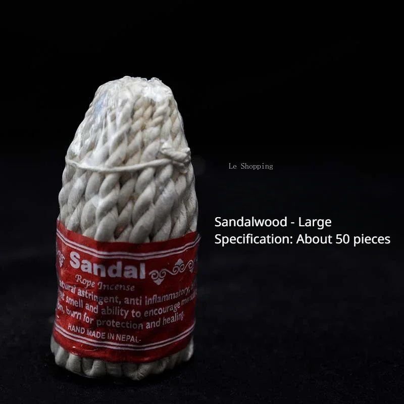 Natural Nepalese Handmade Rope Incense – Sandalwood, Grass, Frankincense & More