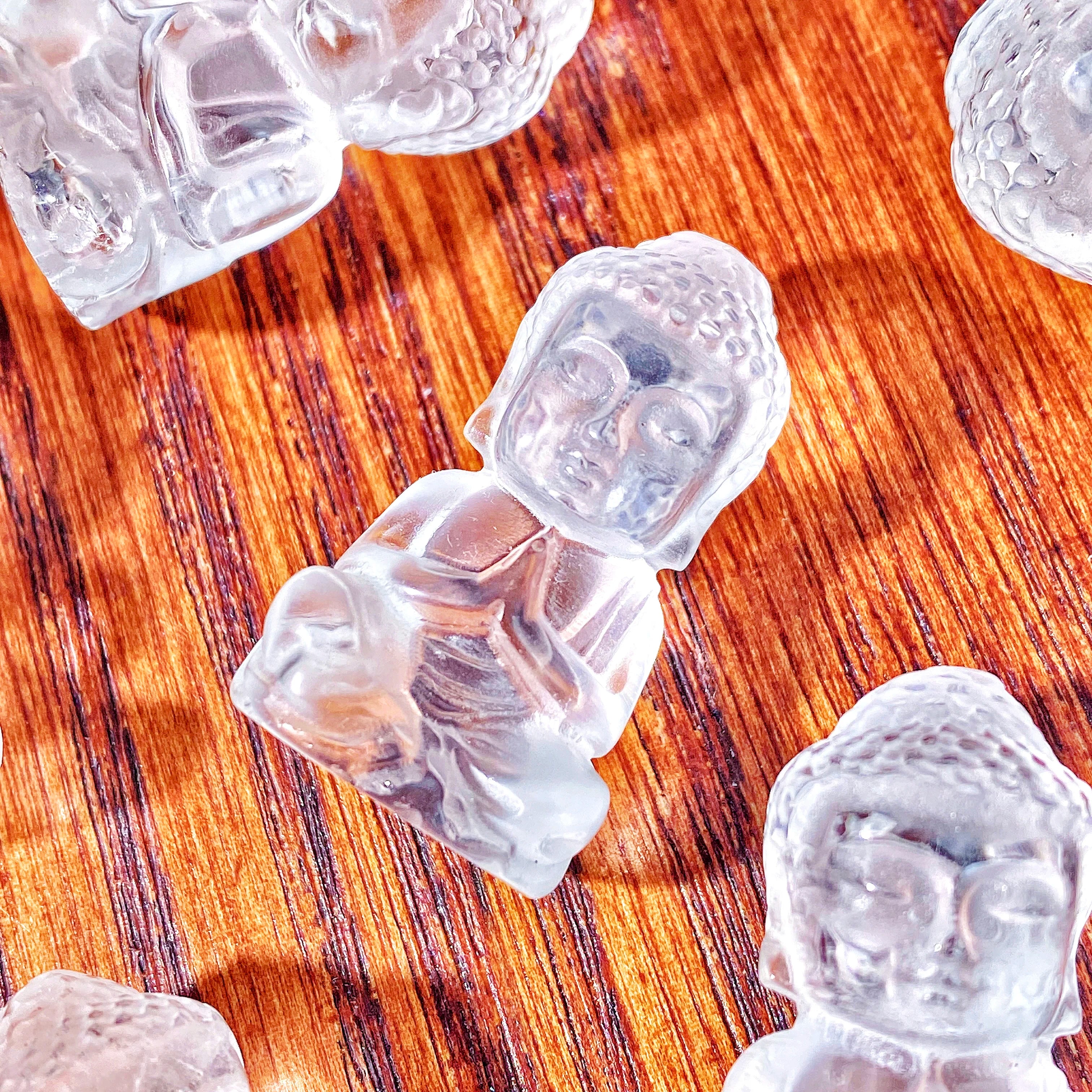 Mini Clear Quartz Buddha Figurine – Hand-Carved Healing Crystal