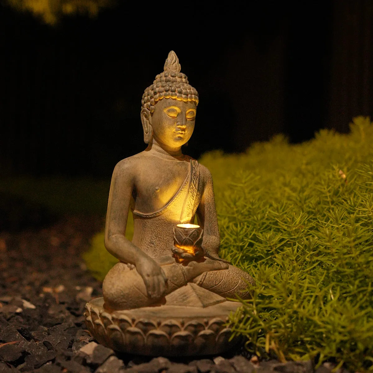 Resin Buddha Statue – Meditative Zen Décor for Home & Garden