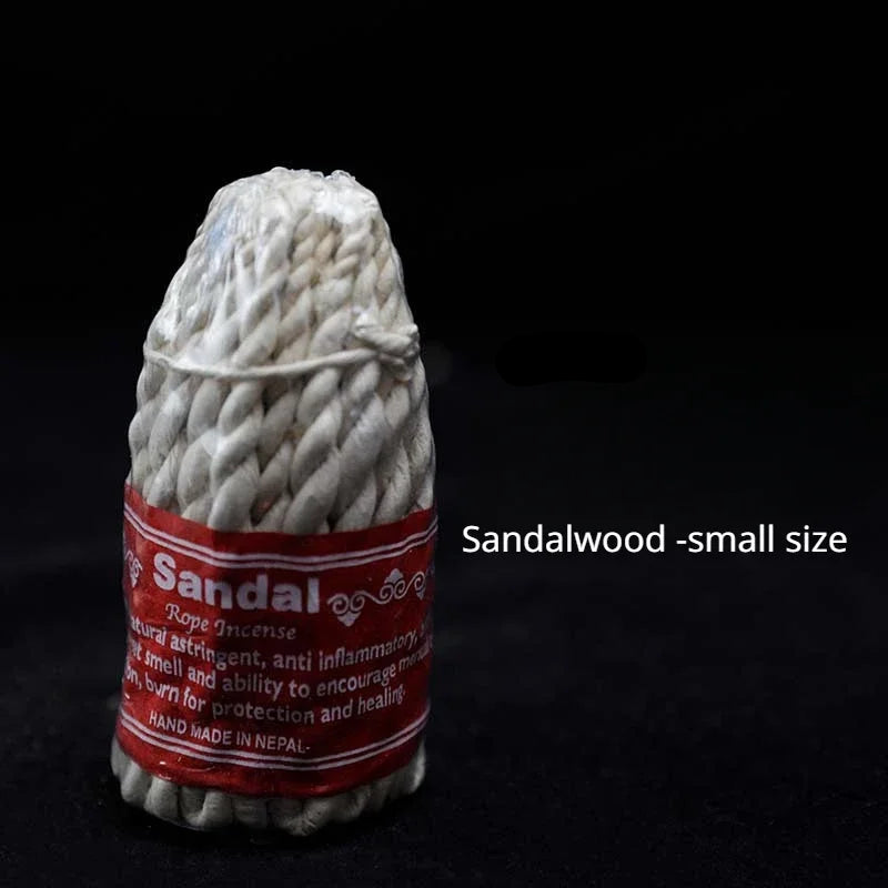 Natural Nepalese Handmade Rope Incense – Sandalwood, Grass, Frankincense & More