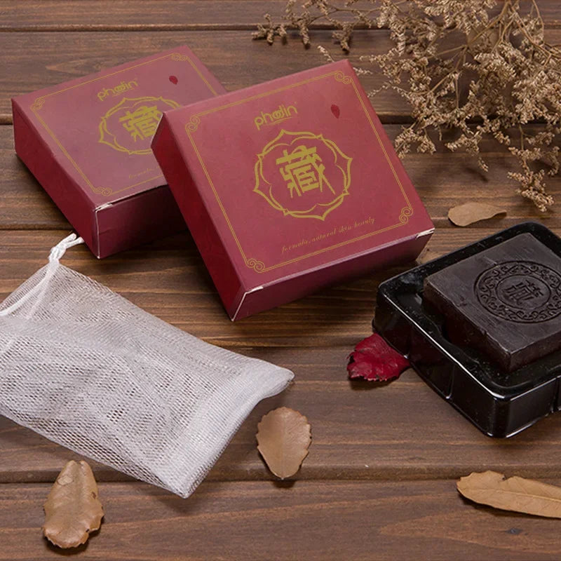 Tibetan Ancient Black Soap – Handmade Herbal Purifying Bar