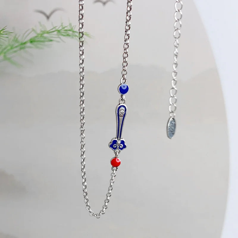 Vintage Hollow Lotus Pendant Necklace – Six Character Mantra Blessing