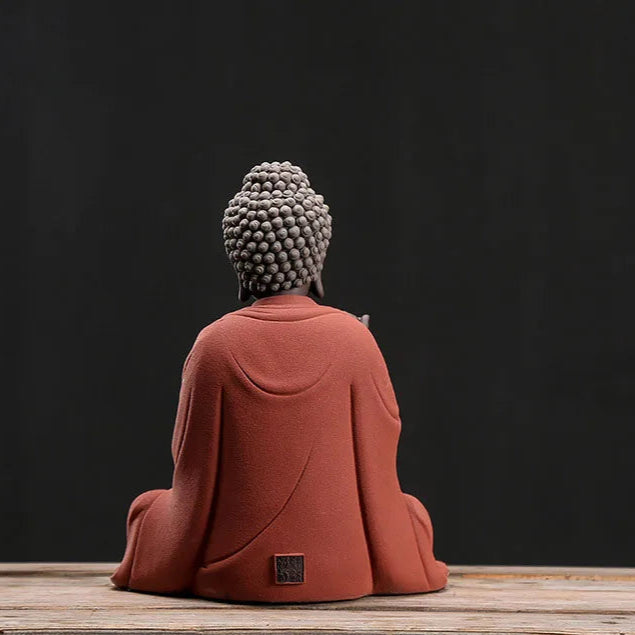 Sakyamuni Pure Clay Porcelain Buddha Statue – Handcrafted Zen Home Decor