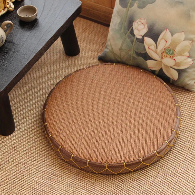 Japanese-Style Futon Meditation Cushion – Thick Round Tatami Floor Mat for Meditation, Tea Ceremony & Home Décor