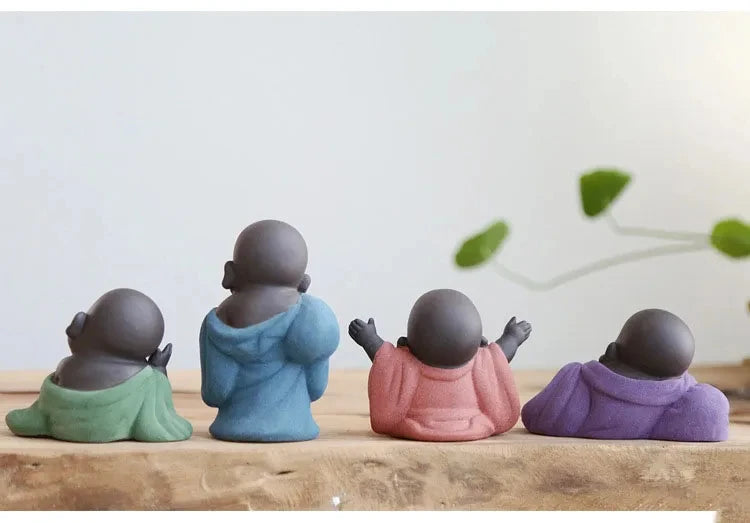 Handmade Small Monk Buddha Figurines