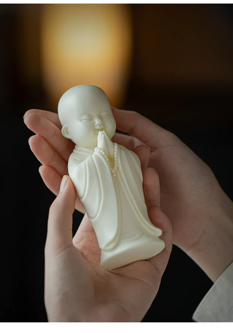 Ceramic little monk Decorative statues China Featured Ornaments luxurious Home, living room, office, car decoration accessories
