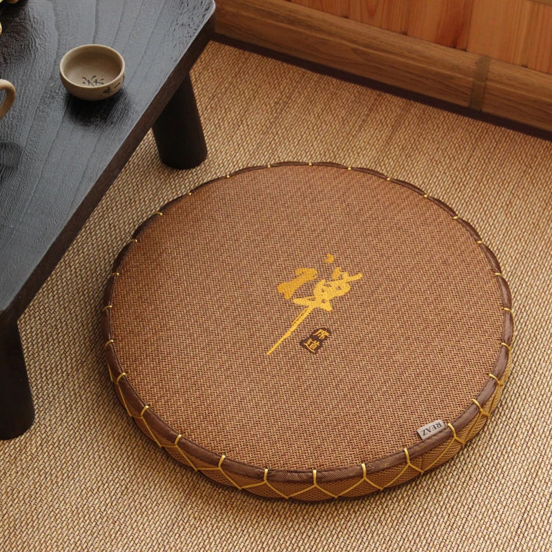 Japanese-Style Futon Meditation Cushion – Thick Round Tatami Floor Mat for Meditation, Tea Ceremony & Home Décor