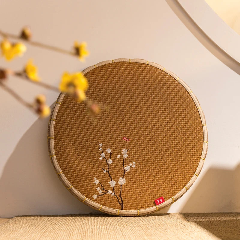 Japanese-Style Futon Meditation Cushion – Thick Round Tatami Floor Mat for Meditation, Tea Ceremony & Home Décor