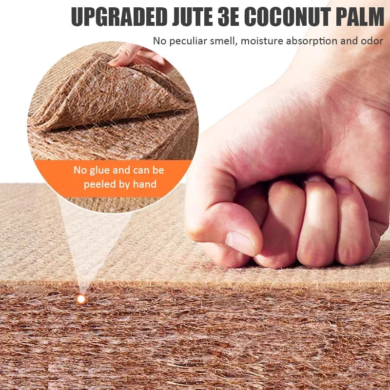 Foldable Tatami Meditation Mattress – Hard 3E Coconut Palm Core | Rattan Yoga Pad & Floor Bed