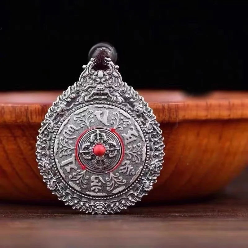Avalokitesvara & Amitabha Guardian Amulet – Double-Sided Blessing Pendant Necklace