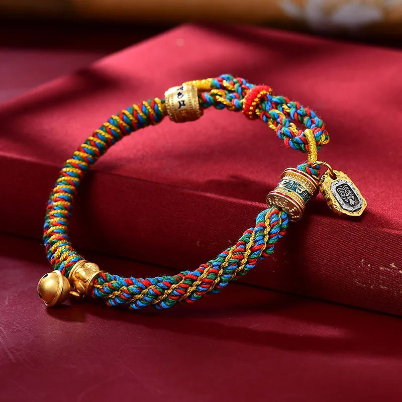 Tibetan Hand-Woven Harmony Bracelet – Corn Knot Gawu Rope with Optional Gift Box
