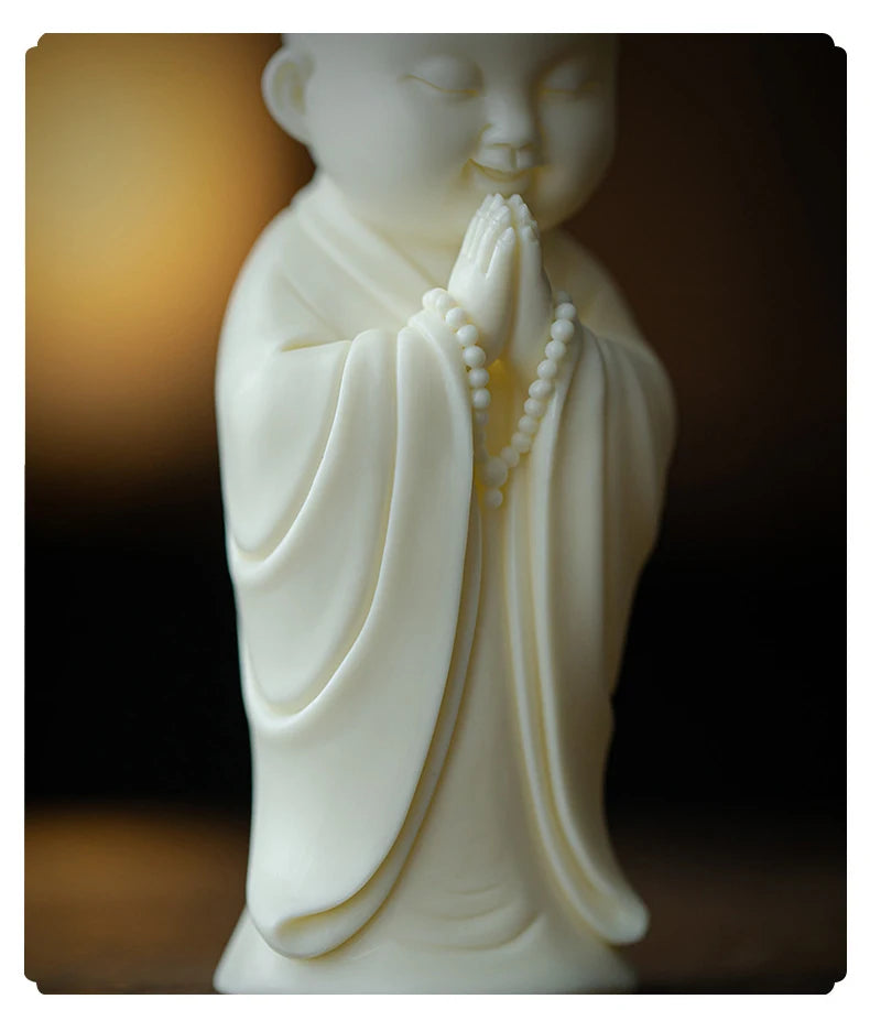 Ceramic little monk Decorative statues China Featured Ornaments luxurious Home, living room, office, car decoration accessories