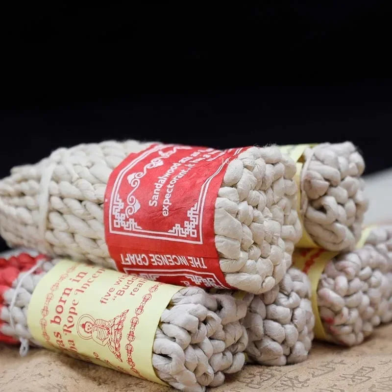 Natural Nepalese Handmade Rope Incense – Sandalwood, Grass, Frankincense & More