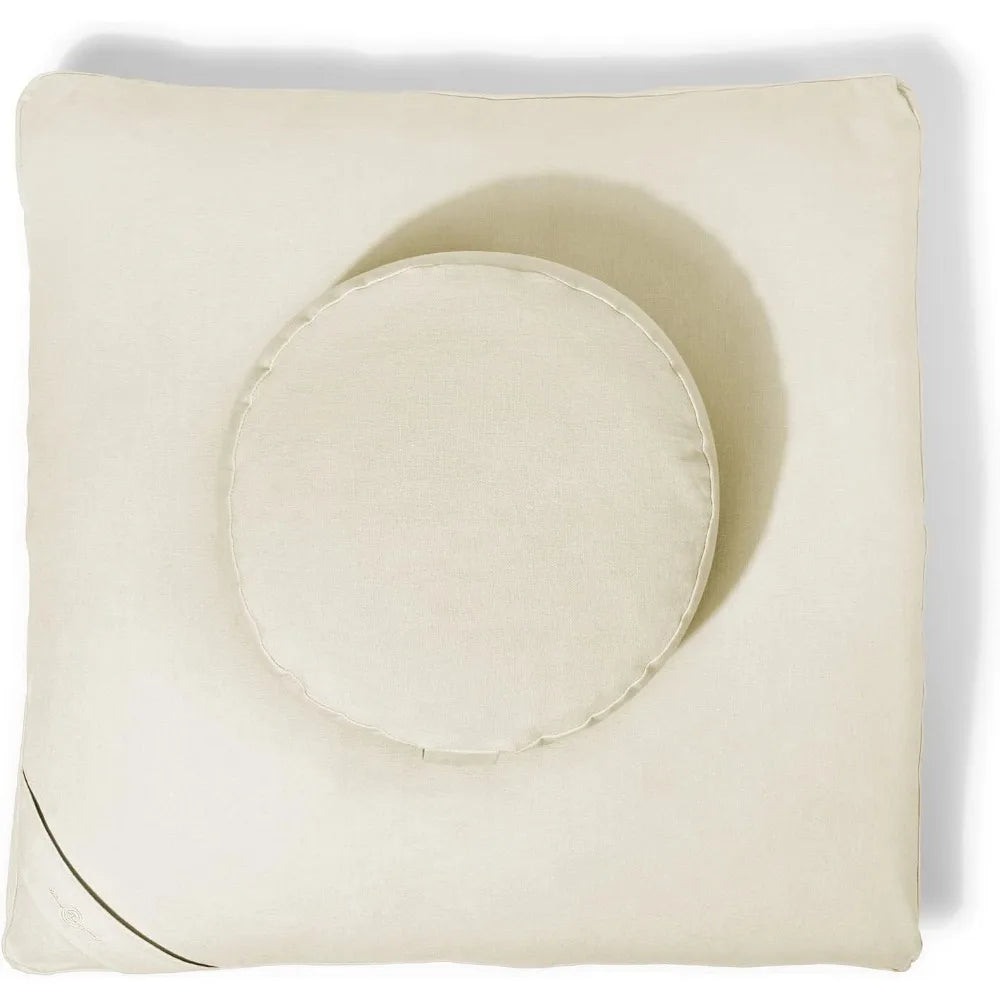 Organic Meditation Cushion Set – Zafu & Zabuton in Natural Vanilla