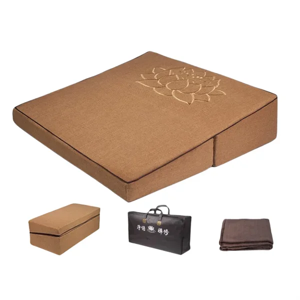 Handcrafted Portable Zabuton Meditation Cushion – Foldable Zen Floor Pad