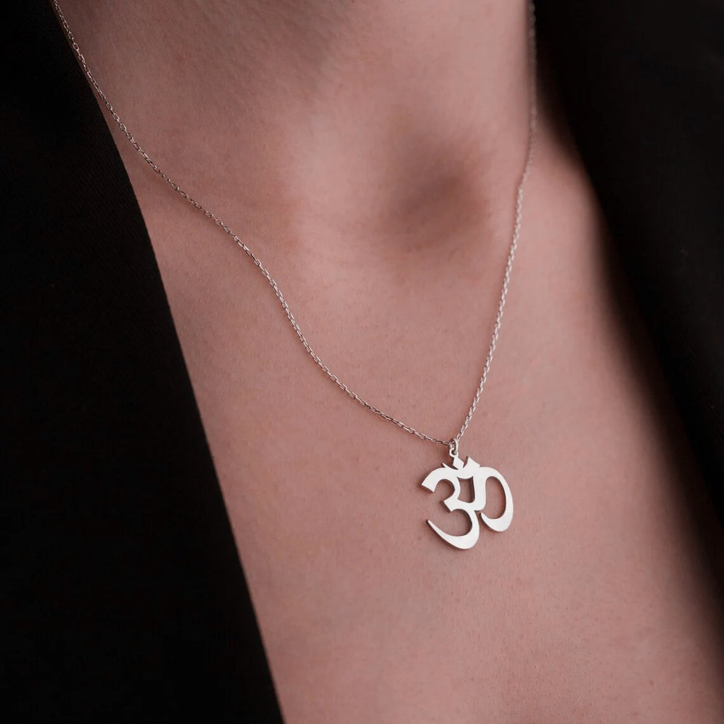 Sacred Om Mantra Necklace – Stainless Steel Spiritual Symbol of Peace & Unity