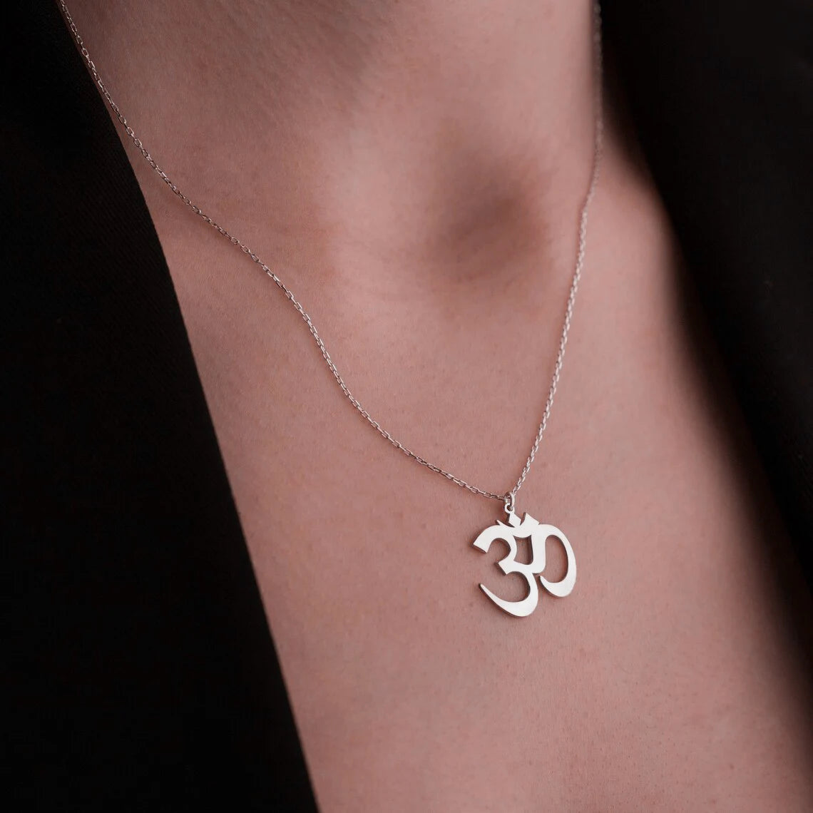 Sacred Om Mantra Necklace – Stainless Steel Spiritual Symbol of Peace & Unity
