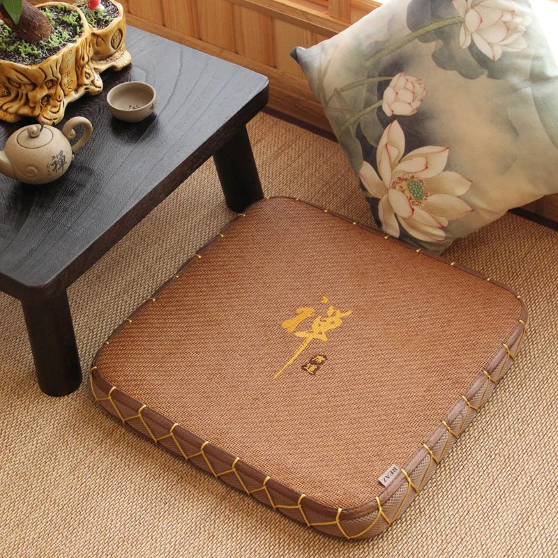 Japanese-Style Futon Meditation Cushion – Thick Round Tatami Floor Mat for Meditation, Tea Ceremony & Home Décor